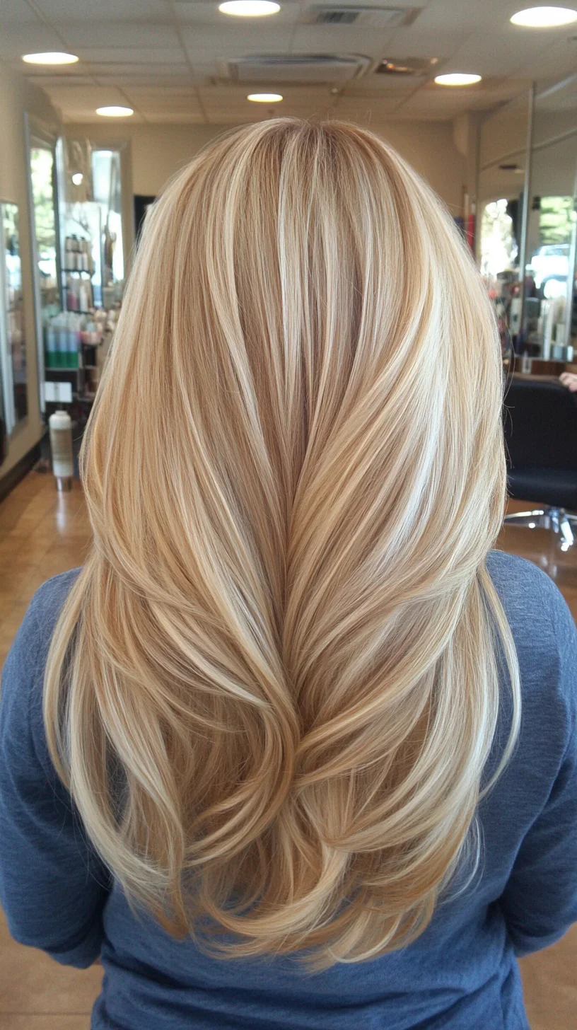 Effortless Flow: Long, Layered Blonde Locks for Ultimate Glam