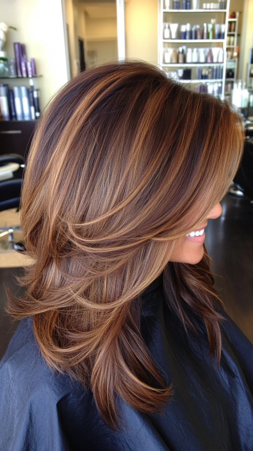Effortless Layers with Gorgeous Honey Highlights for a Radiant Look