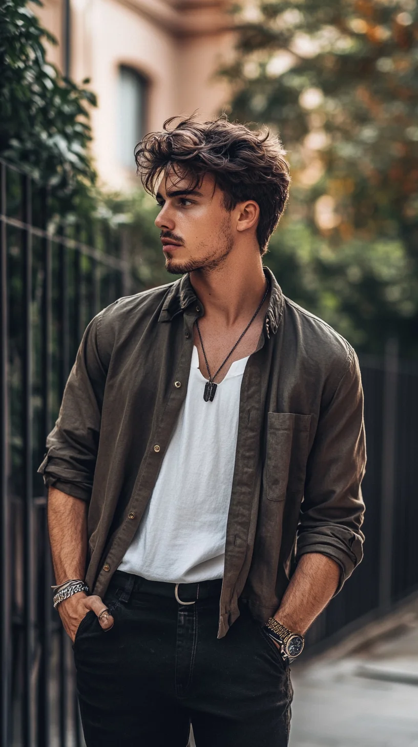 Effortless Masculine Elegance: Mastering the Casual Layered Look