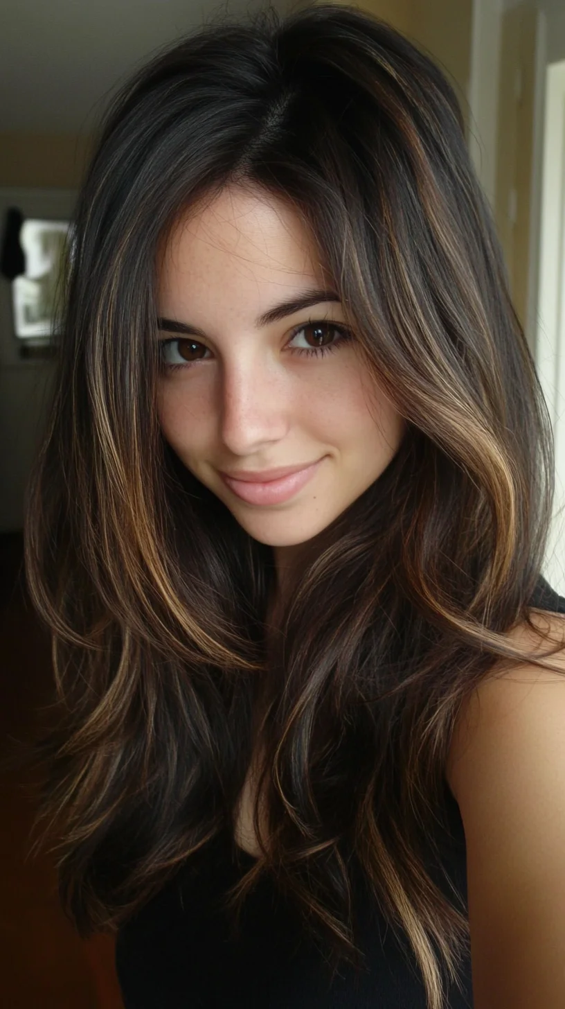 Effortless Volume and Shine: The Perfect Layered Hair with Subtle Highlights