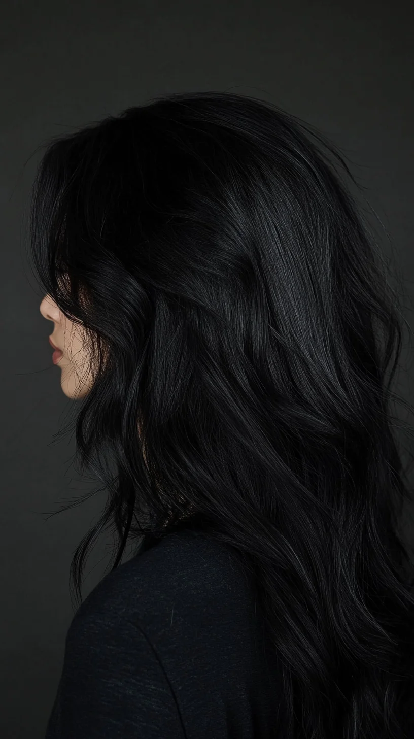 Effortless Waves: Discover the Allure of Tousled, Voluminous Black Hair