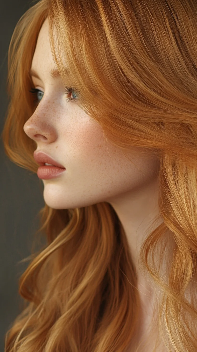 Effortless Waves: Embrace the Allure of Sun-Kissed Ginger Locks