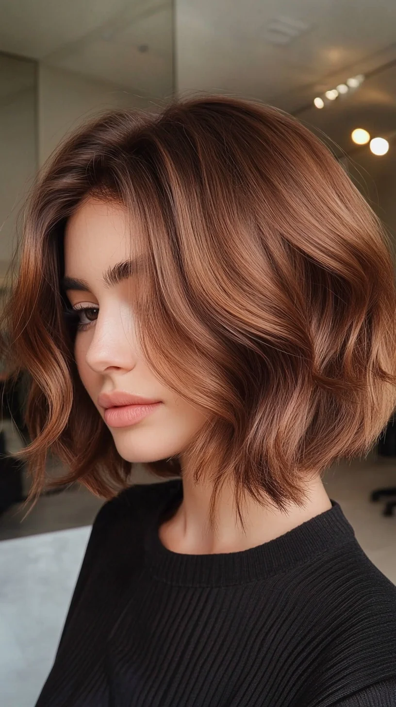 Effortless Waves: The Chic Textured Bob for a Modern Look
