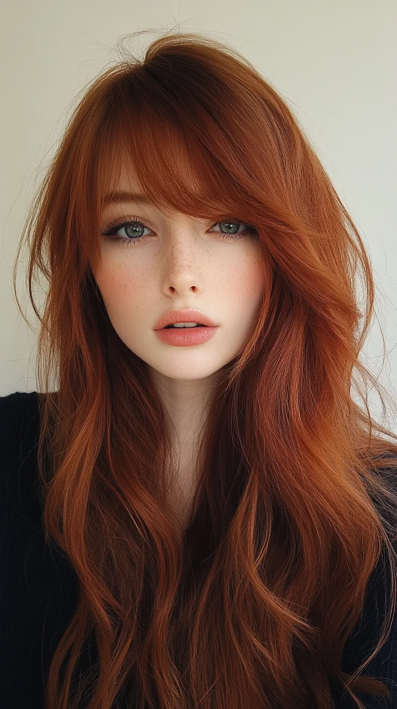 Effortless Waves with Fluffy Bangs for a Fresh, Lively Look