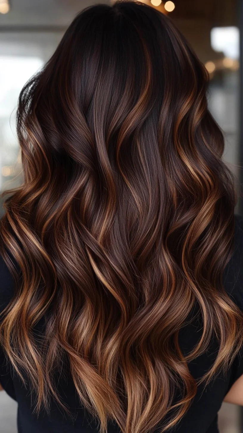 Effortless Waves with Rich Caramel Highlights for Stunning Depth