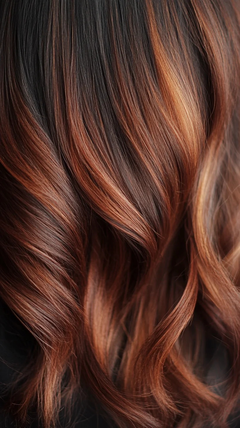Effortless Waves with Rich Copper Highlights for a Stunning Look
