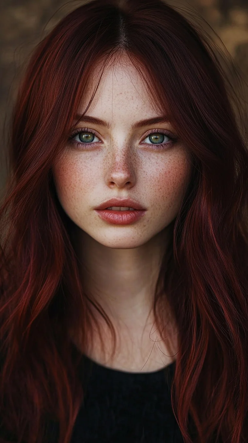 Effortlessly Beautiful: The Soft-Wave, Rich Auburn Hairstyle