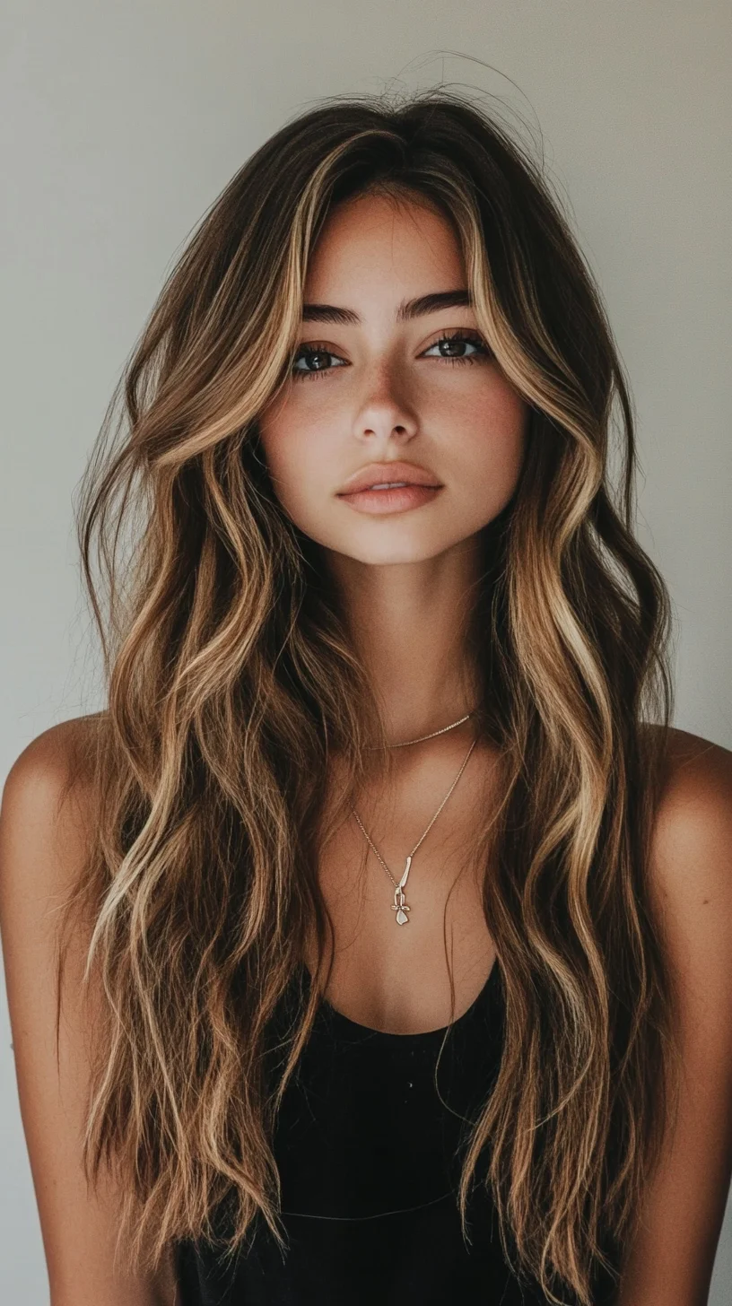 Effortlessly Chic Beach Waves with Sun-Kissed Highlights