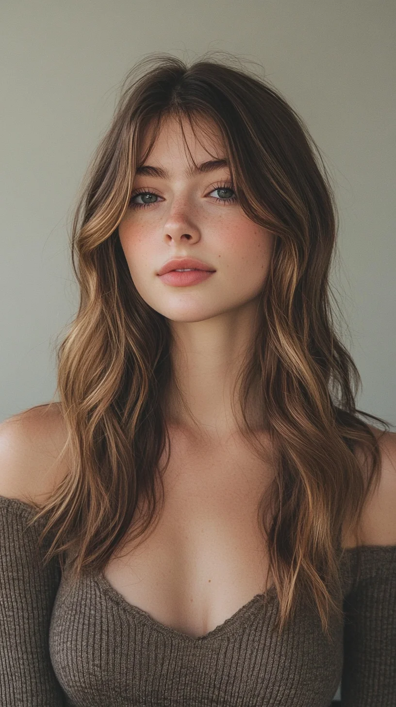 Effortlessly Chic Beachy Waves with Face-Framing Layers