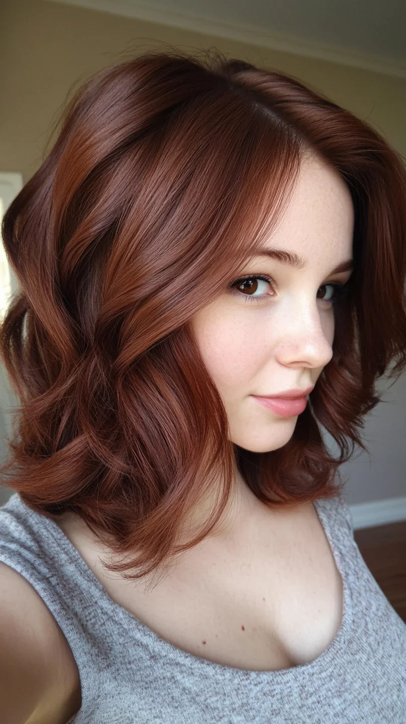 Effortlessly Chic: Bold Copper Waves for a Stunning Look