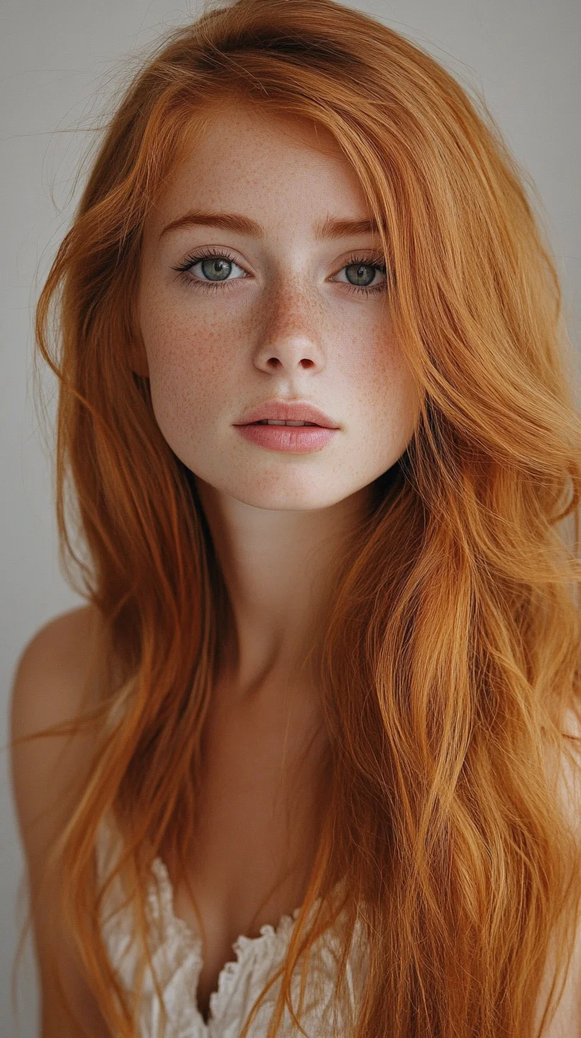 Effortlessly Chic: Embrace Luscious Waves with Radiant Copper Tones