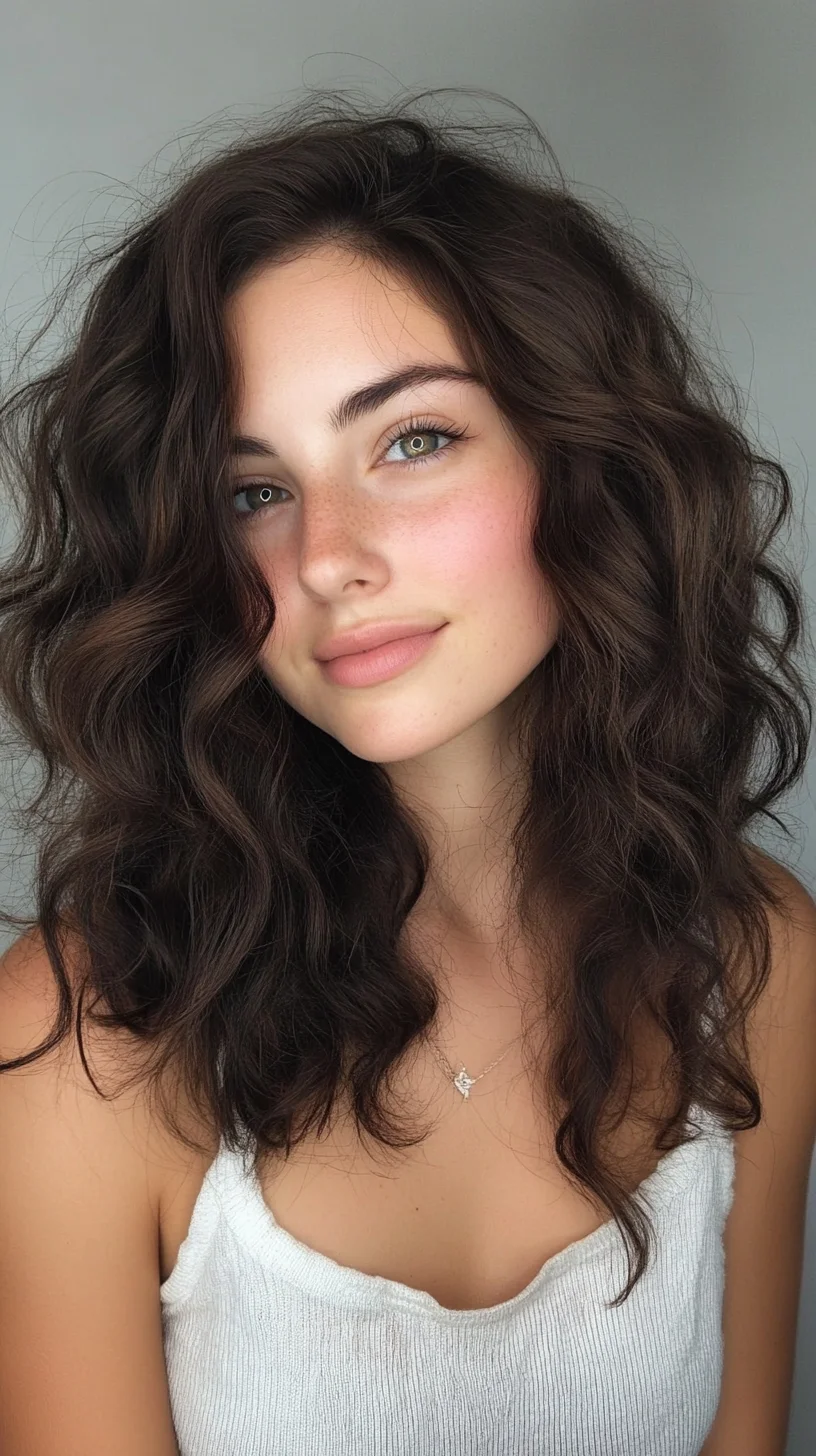 Effortlessly Chic: Embrace Natural Waves with this Luscious Hairstyle