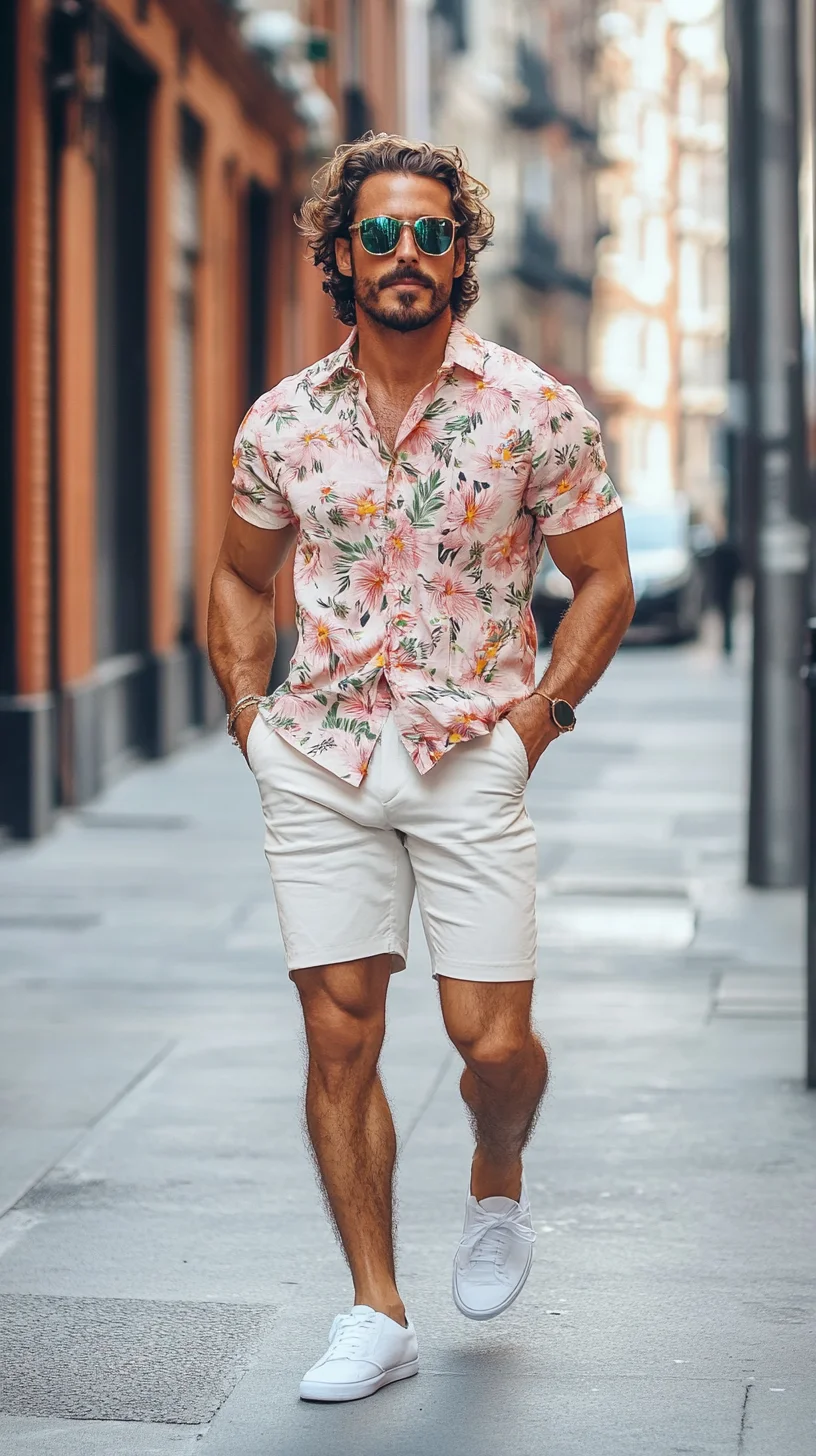 Effortlessly Chic: Embrace Summer Vibes with Floral Prints and Tailored Shorts