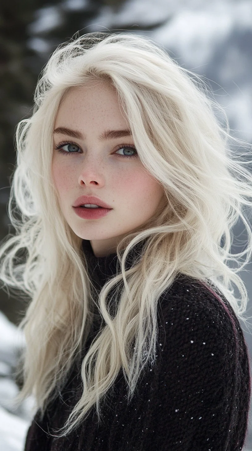 Effortlessly Chic: Embrace the Free-Spirited Waves of Winter Blonde Hair