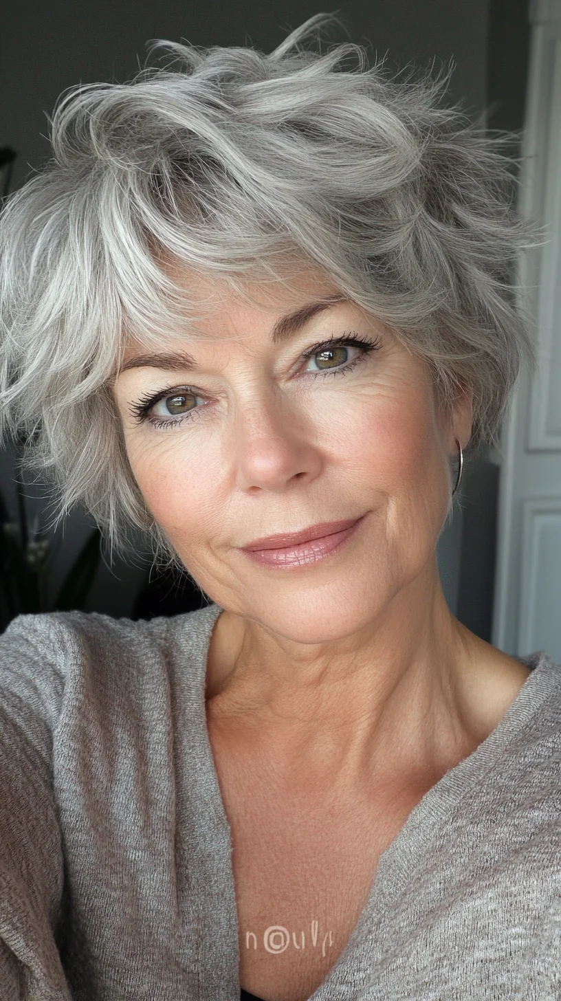 Effortlessly Chic: Embrace the Modern Playful Pixie for Grey Hair
