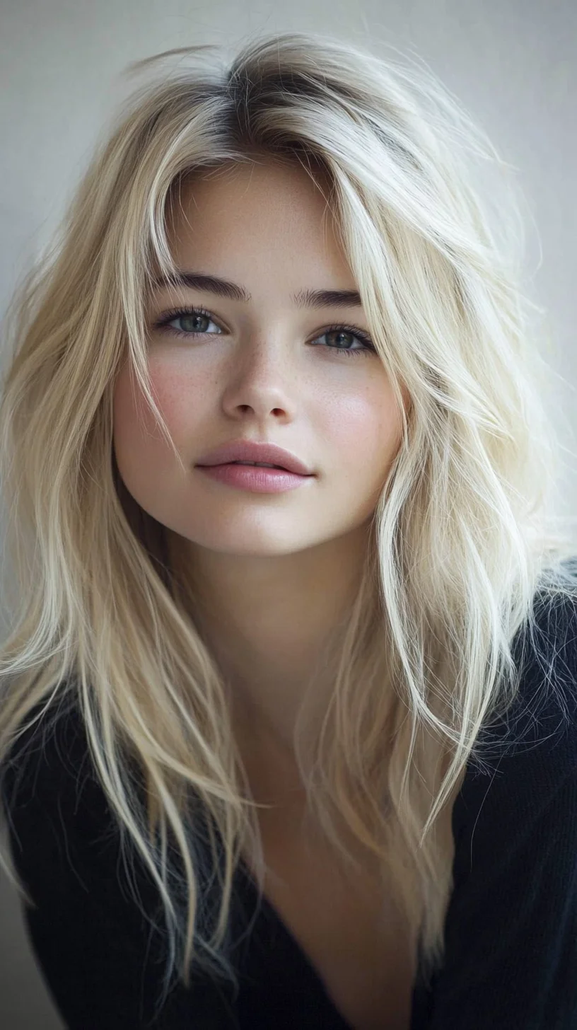 Effortlessly Chic: Embrace the Natural Tousled Waves of This Bouncy Hairstyle
