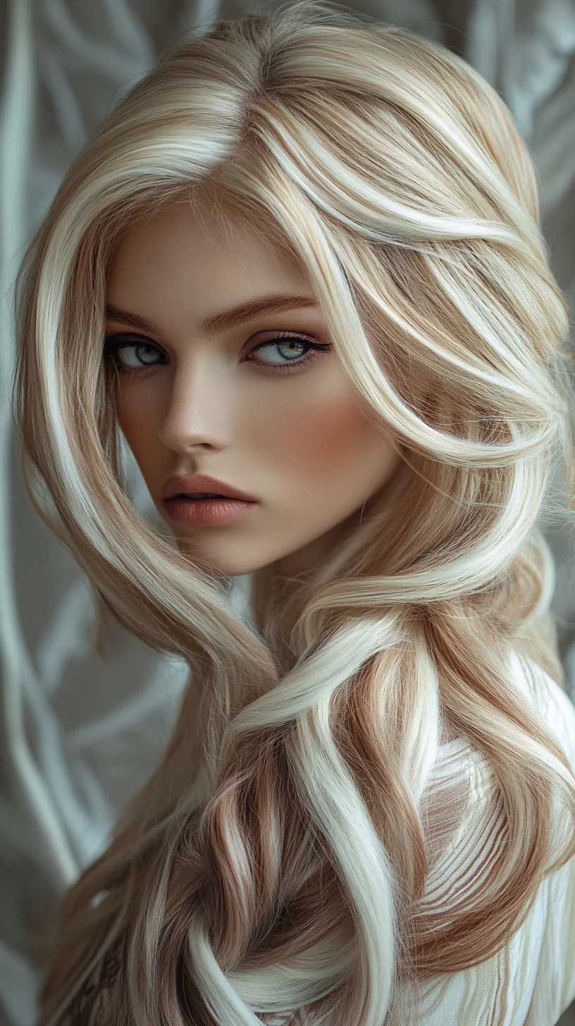 Effortlessly Chic: Embrace the Soft Waves and Striking Highlights