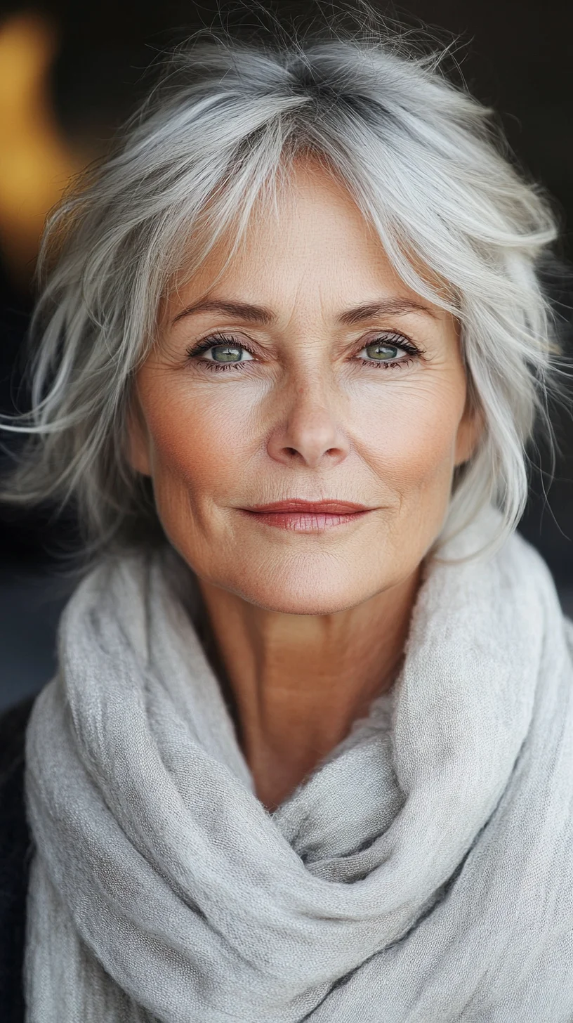 Effortlessly Chic: Embrace the Soft, Wispy Layers of Modern Gray Hair