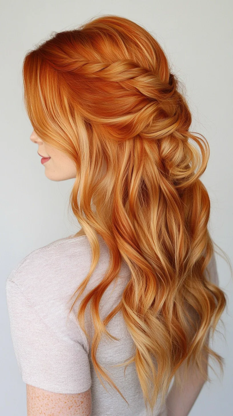 Effortlessly Chic Half-Up Waves: A Stunning Blend of Texture and Elegance