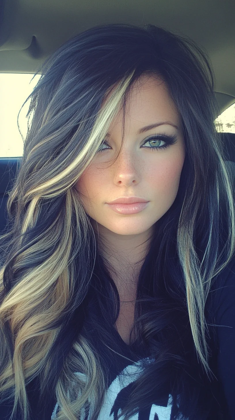 Effortlessly Chic: Layered Waves with Striking Highlights