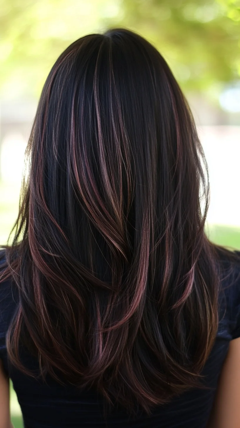 Effortlessly Chic: Long Sleek Layers with Subtle Highlights