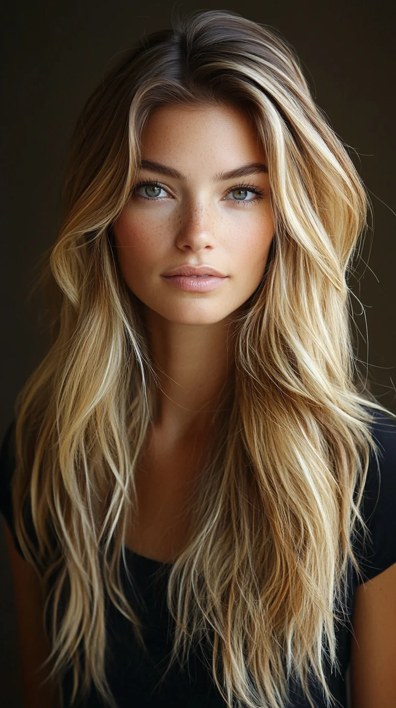 Effortlessly Chic: Long, Textured Beach Waves for Natural Elegance