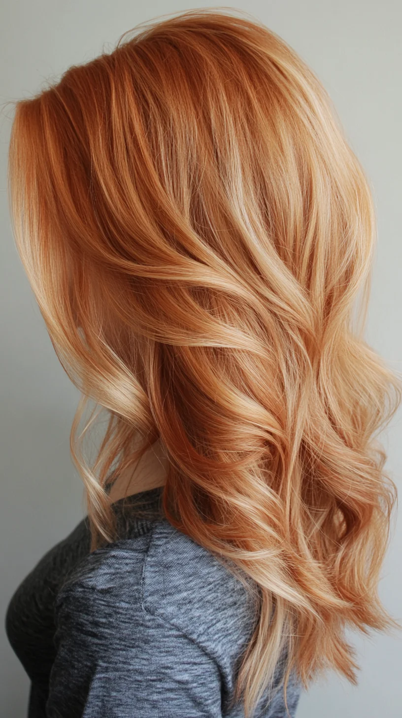 Effortlessly Chic: Lush, Wavy Layers in Fiery Copper