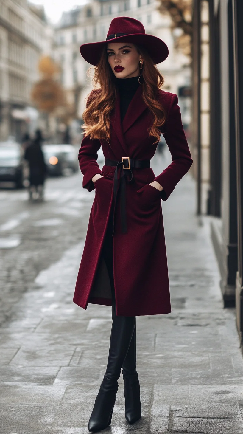 Effortlessly Chic: Master the Art of Layering with Bold Burgundy