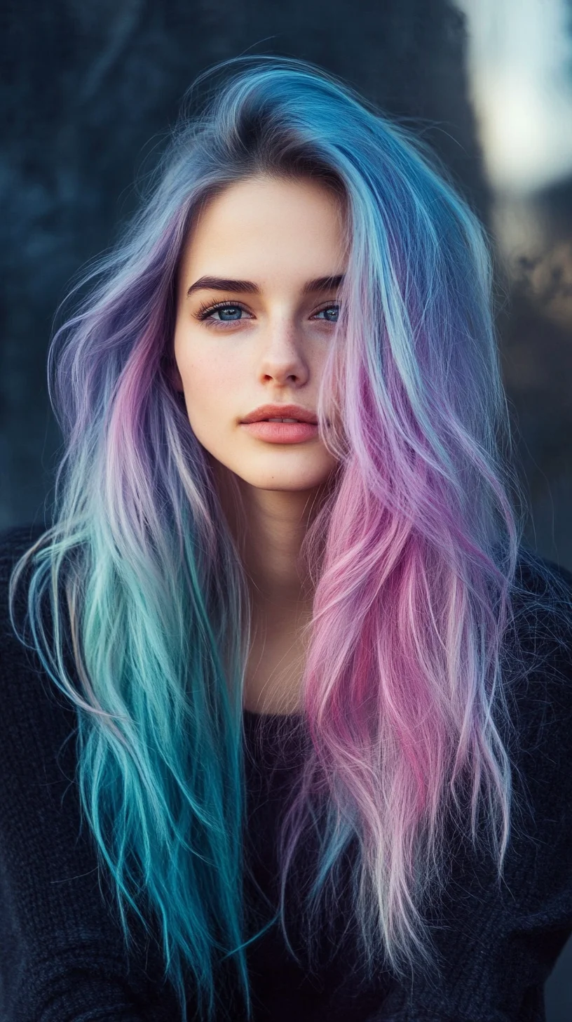 Effortlessly Chic: Mermaid Waves with Pastel Hues for a Standout Look