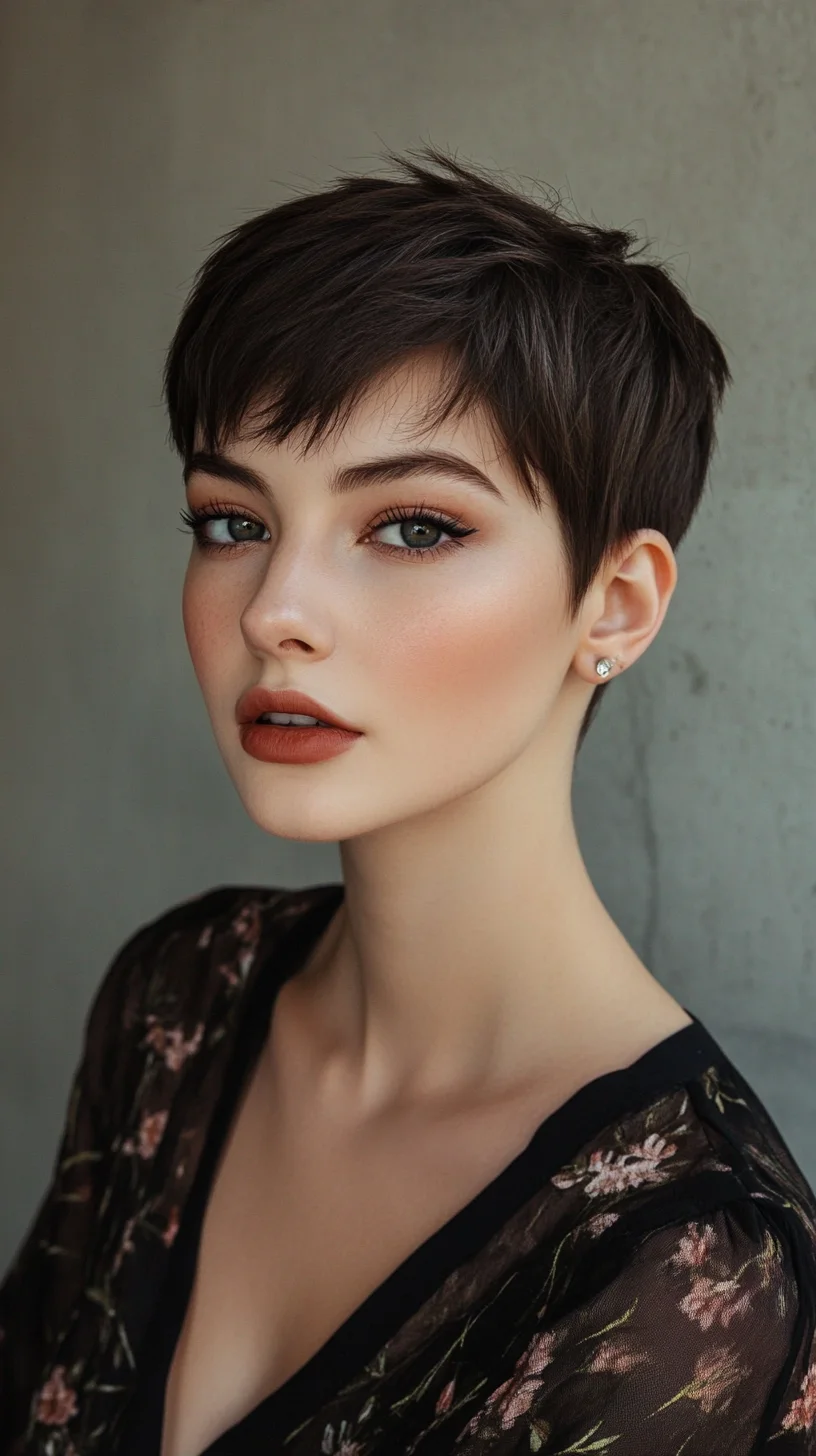 Effortlessly Chic Pixie Cut: Embrace Boldness with Subtle Elegance