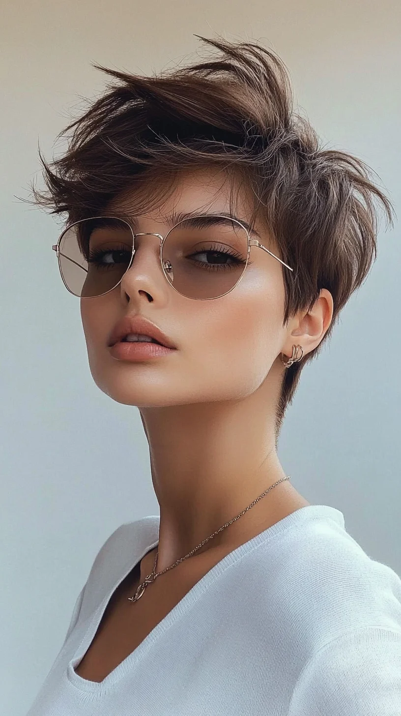 Effortlessly Chic Short Layered Pixie for a Modern Look