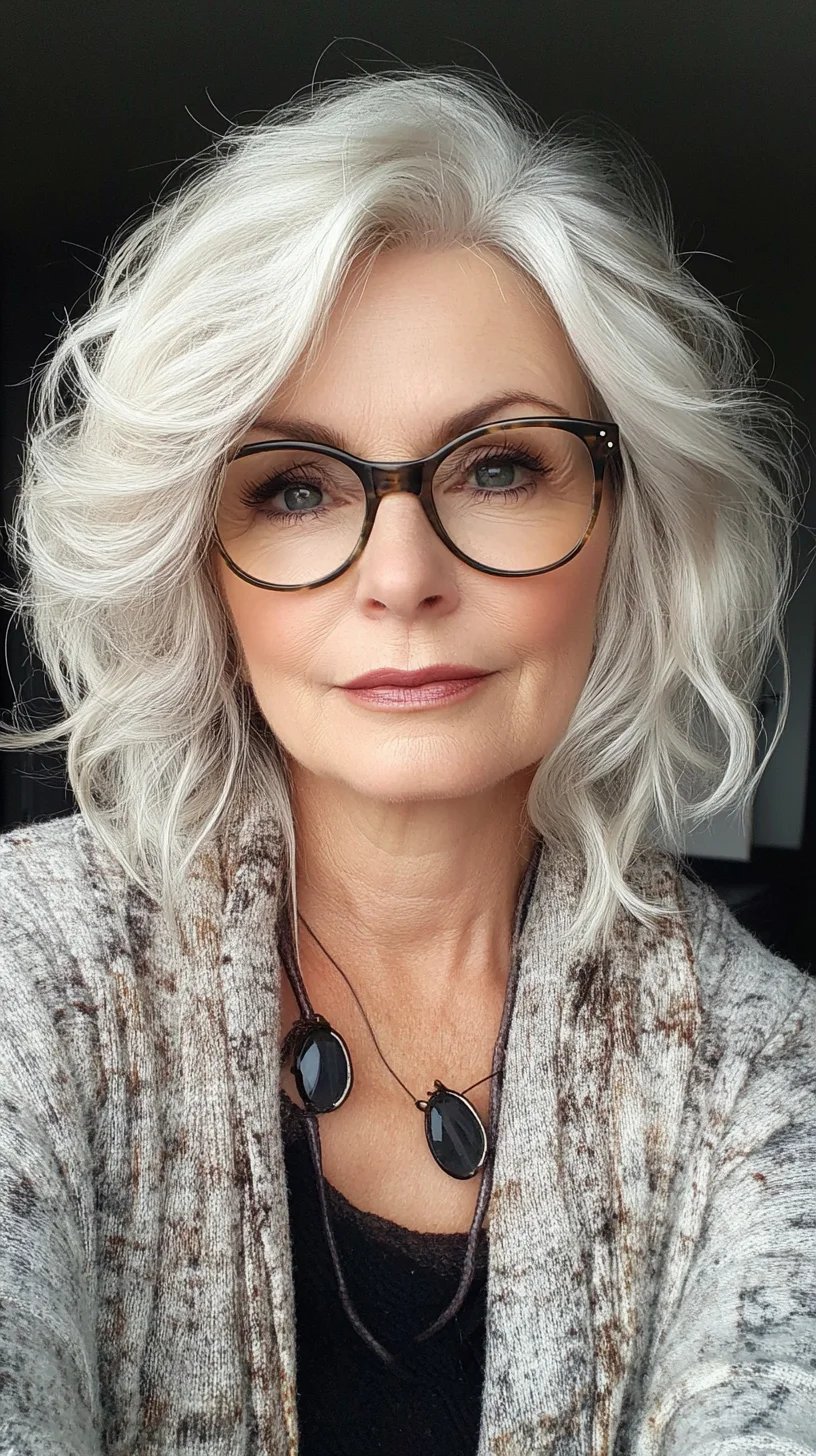 Effortlessly Chic Silver Waves: Embrace Your Graceful Glow
