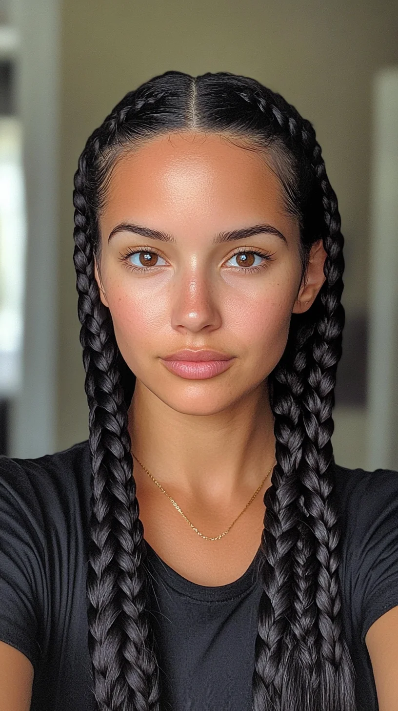 Effortlessly Chic: Sleek and Stylish Box Braids for a Striking Look