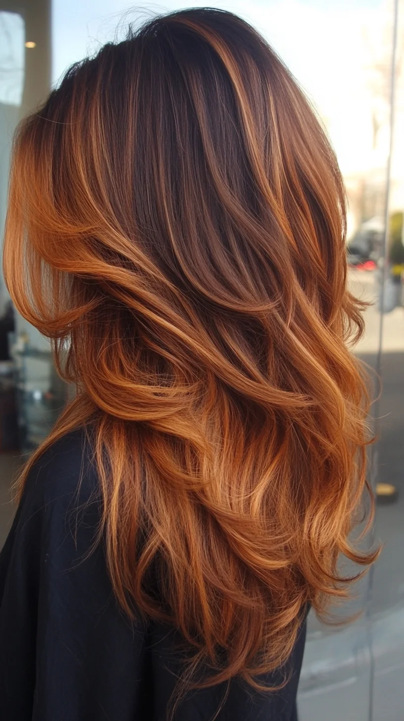 Effortlessly Chic: Sun-Kissed Layers with Warm Honey Highlights