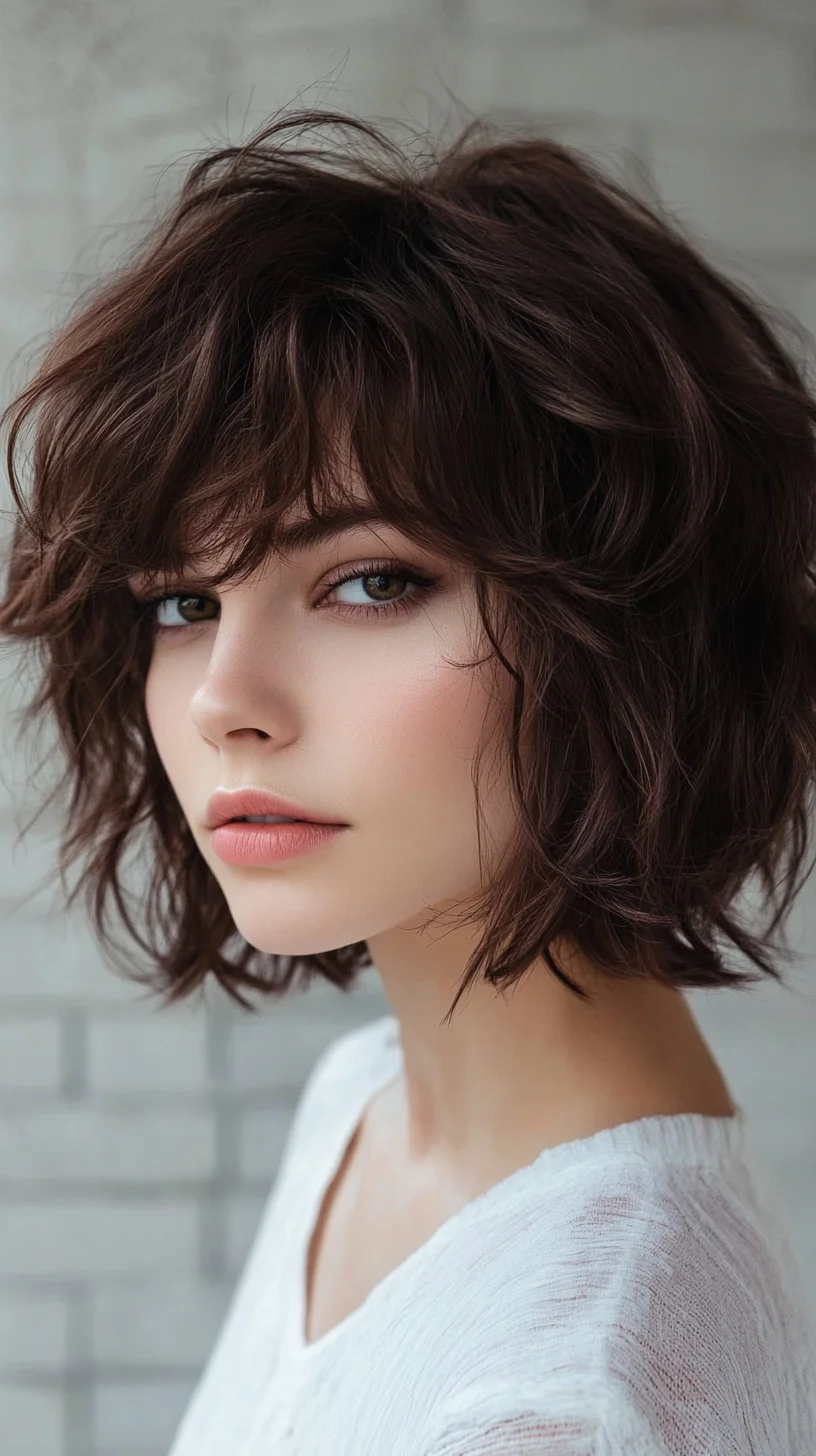 Effortlessly Chic Textured Bob: The Perfect Blend of Volume and Style