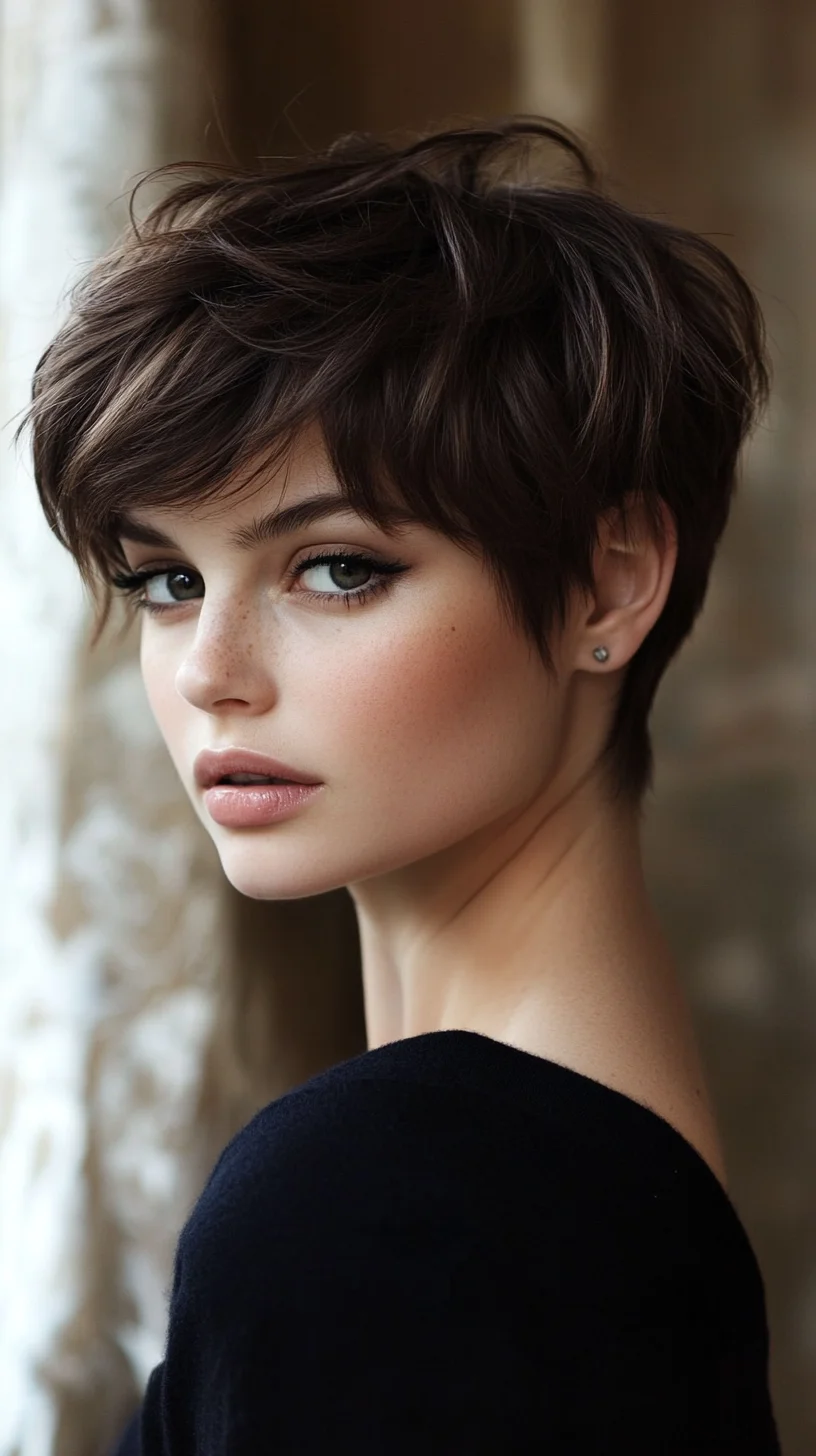 Effortlessly Chic Textured Pixie Cut for a Modern Look
