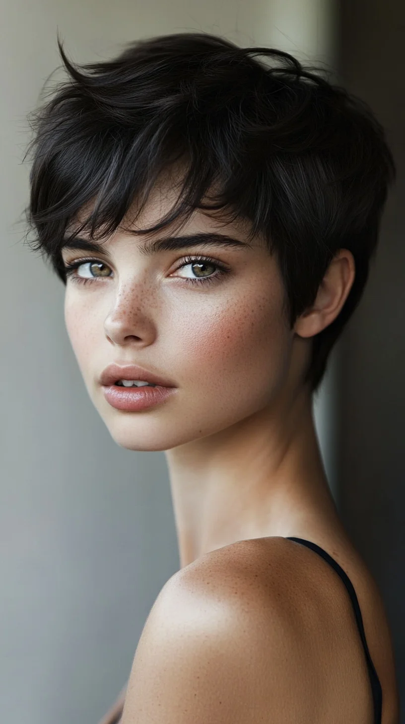 Effortlessly Chic Textured Pixie Cut for a Modern Vibe