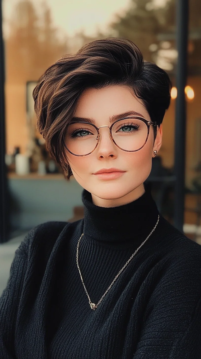 Effortlessly Chic Textured Short Hairstyle for a Modern Look
