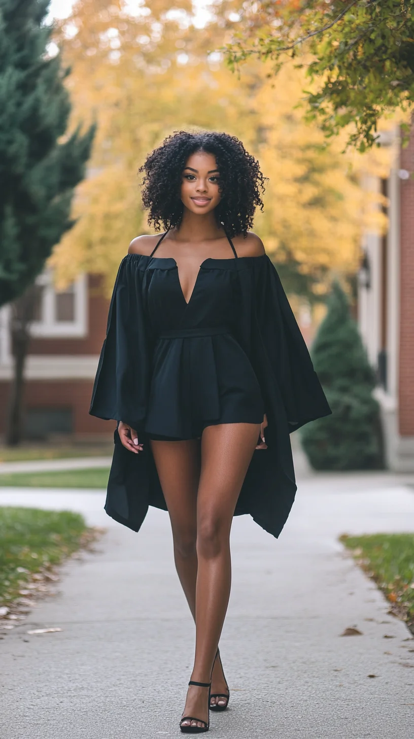 Effortlessly Chic: The Allure of the Black Off-Shoulder Romper
