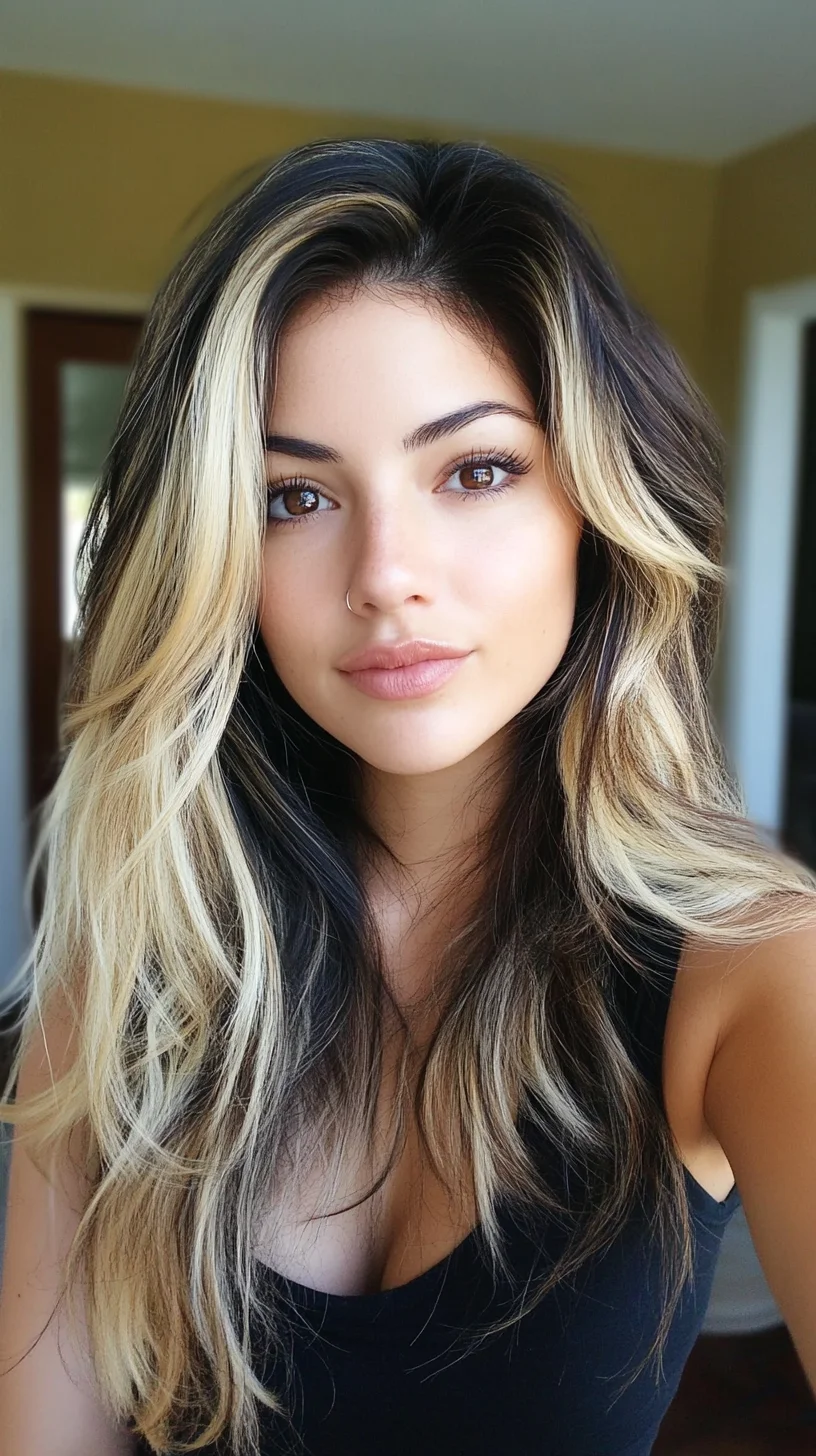 Effortlessly Chic: The Bold Balayage with Layered Waves