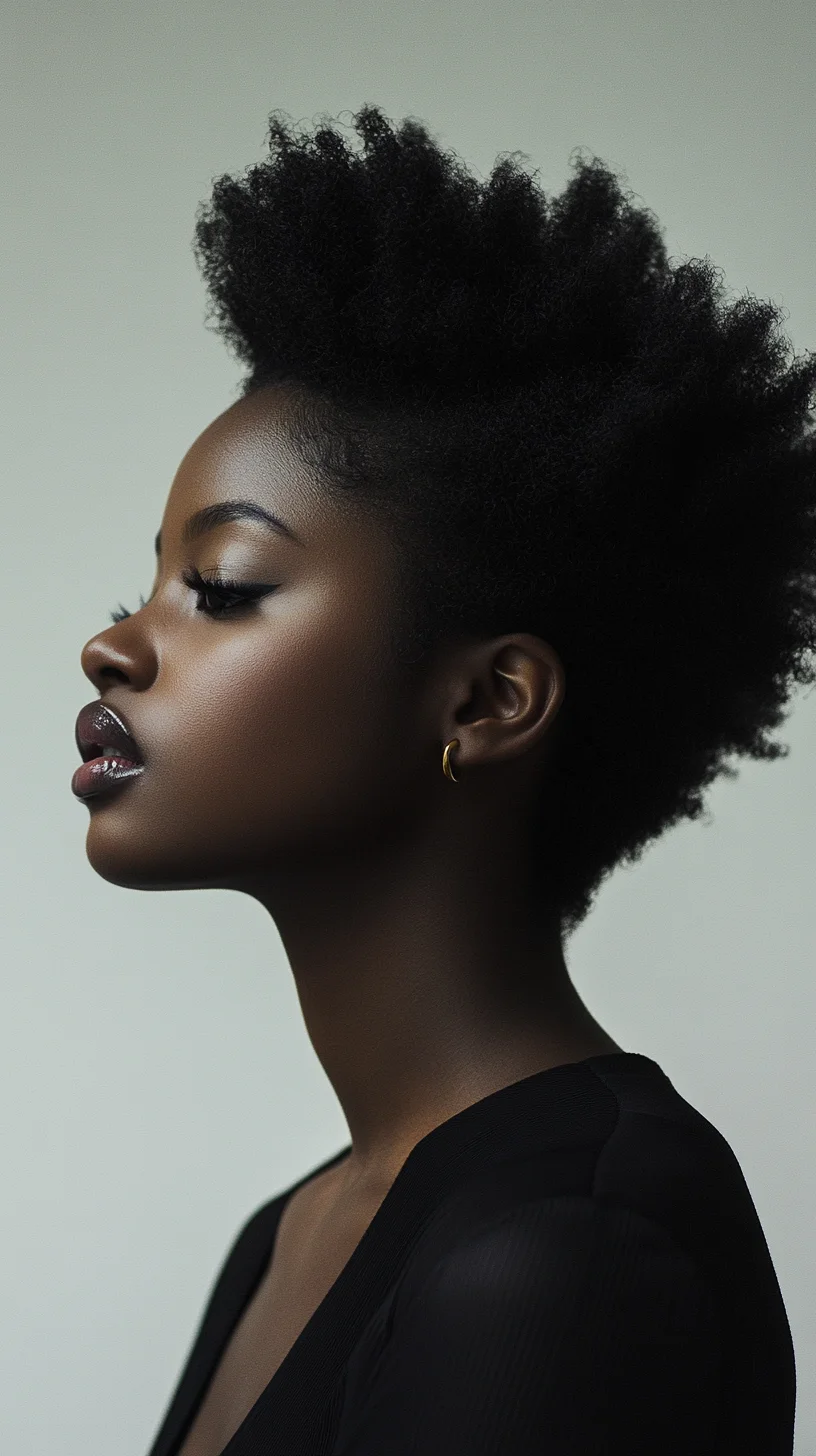 Effortlessly Chic: The Bold Tapered Natural Afro for Confident Styles