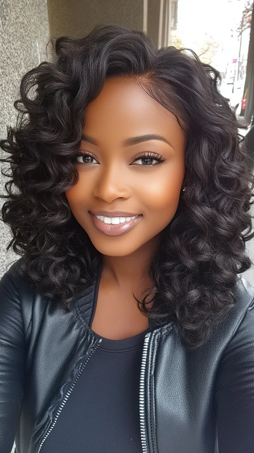 Effortlessly Chic: The Classic Curly Lob That Exudes Confidence and Style