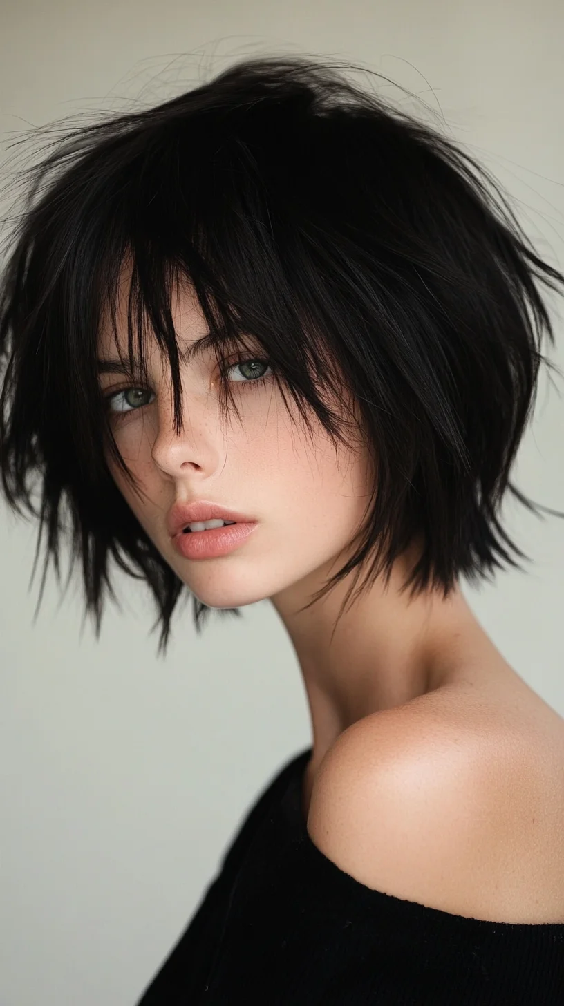 Effortlessly Chic: The Edgy Textured Bob for a Modern Look