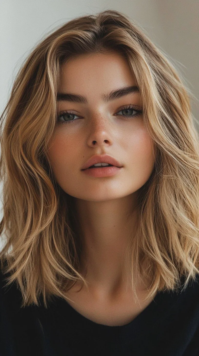 Effortlessly Chic: The Layered Beachy Wave Hairstyle