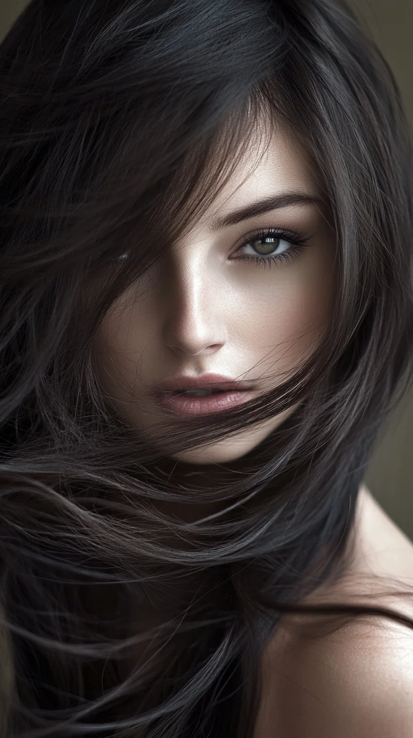 Effortlessly Chic: The Long Layered Hairstyle with Soft Face-Framing Bangs