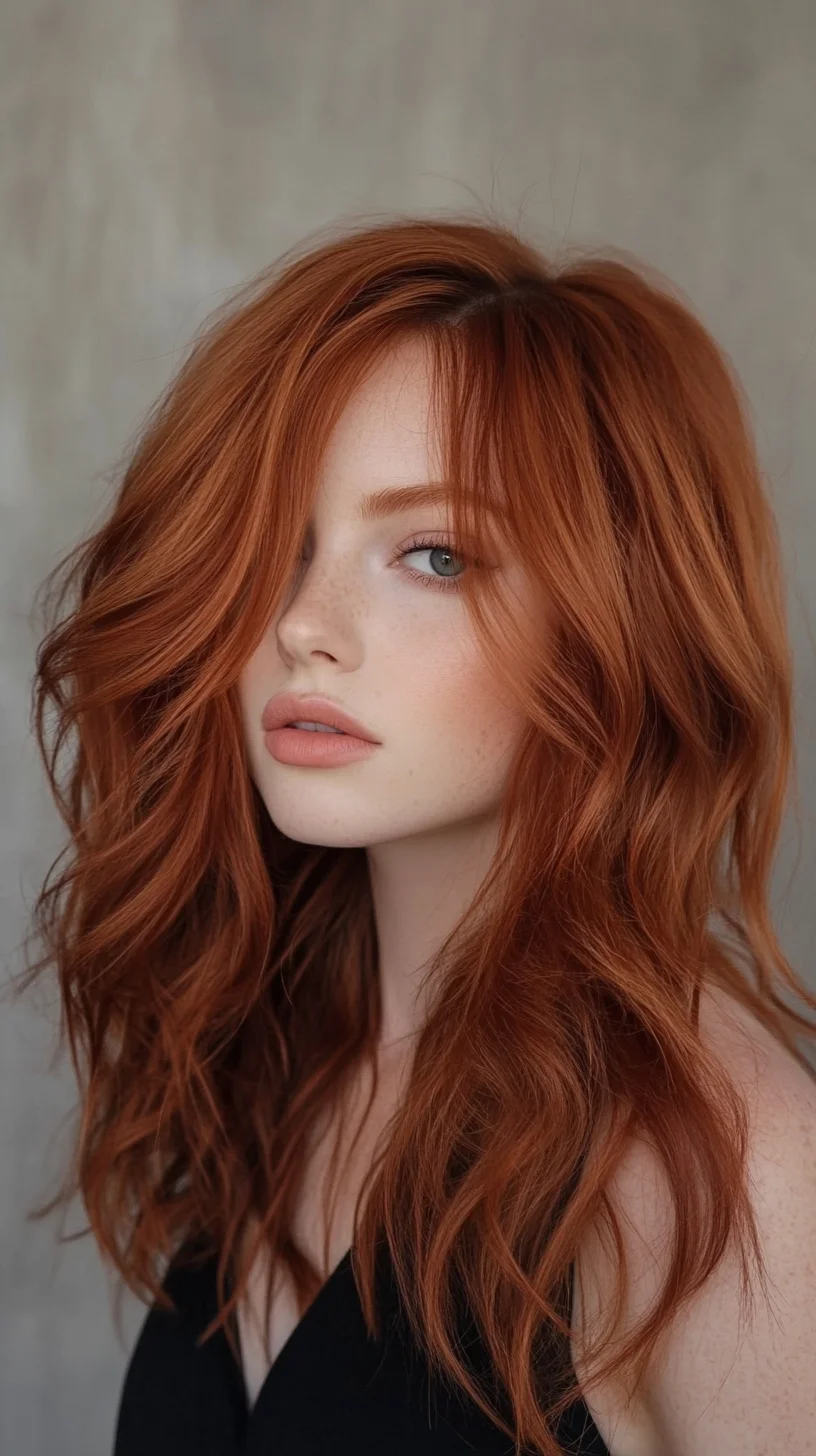 Effortlessly Chic: The Luminous Red Waves for a Vibrant Look
