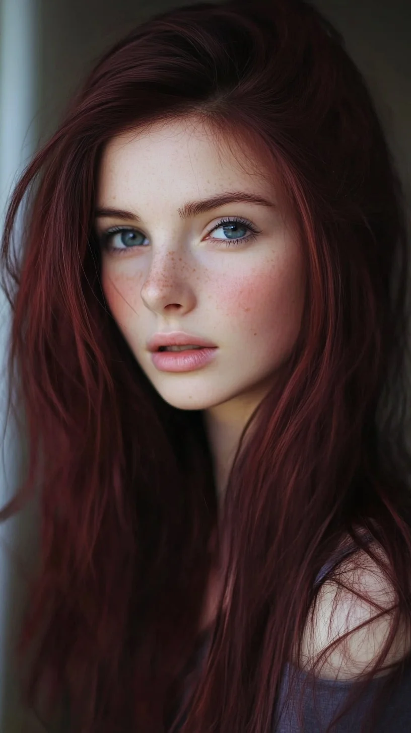 Effortlessly Chic: The Luscious Long Red Waves for a Bold Statement