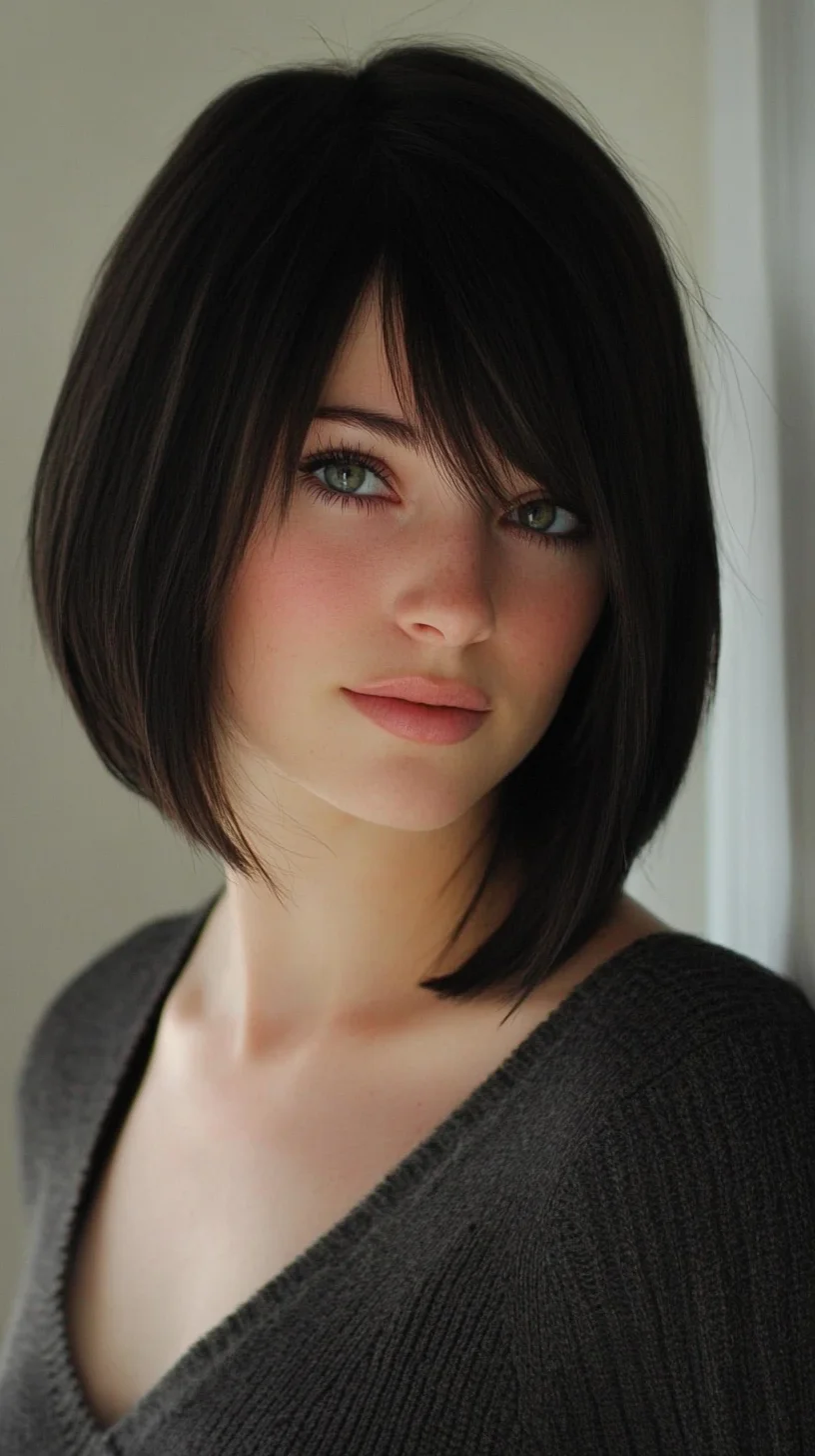 Effortlessly Chic: The Modern Blunt Bob with Face-Framing Bangs