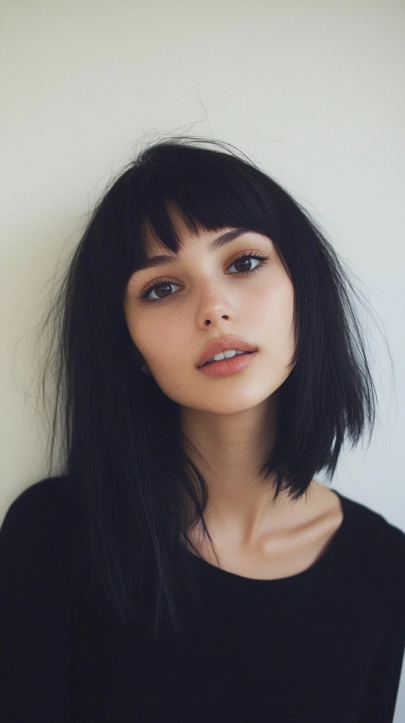 Effortlessly Chic: The Modern Blunt Bob with Soft Bangs