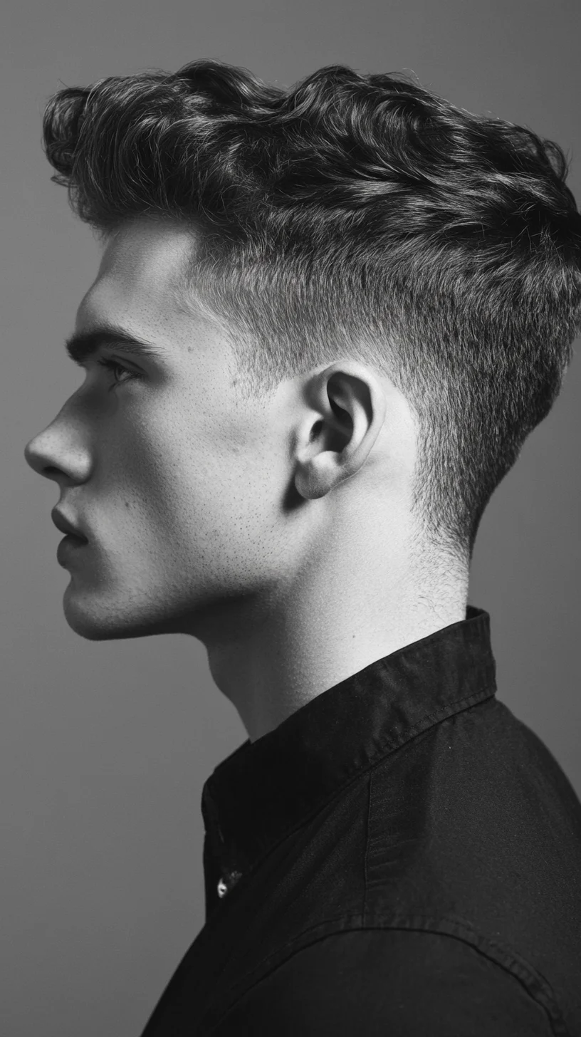 Effortlessly Chic: The Modern Fade with Textured Curls